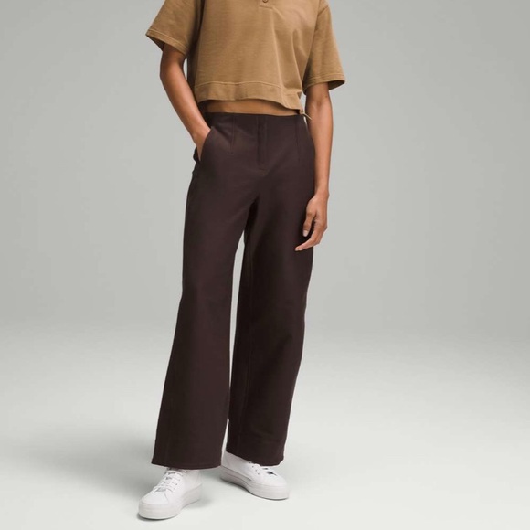 Lululemon Utilitech Relaxed Mid-Rise Trouser 7/8 Length Espresso brown Sz 6 - Picture 1 of 10